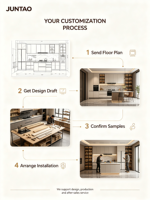 Lemari Dapur & Pintu Lemari Kayu Solid Oak Modern Buatan Khusus Kustomisasi Seluruh Rumah Lemari Dasar