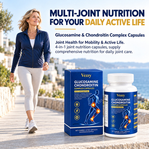 Capsules de Glucosamine et Chondroïtine pour les Articulations, Complexe 4-en-1, 60 gélules, Complément Nutritionnel Articulaire pour Adultes Sportifs, Marque Privée OEM - Product Image 1