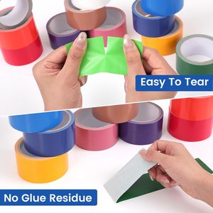 Colorful Duct Tape, Waterproof Cloth Tape for Repair, Organization, Labeling, DIY Projects, Cable Management & Industrial Uses - Product Image 3