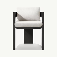 Ensemble de meubles de jardin en aluminium moderne, ensemble de salle à manger d'extérieur, chaise et table de salle à manger d'extérieur pour hôtel, villa, parc, patio, cour