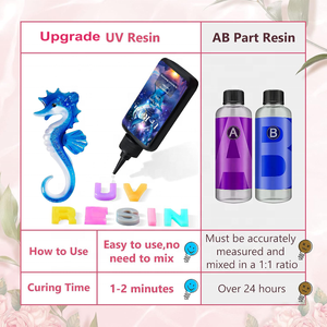 Kit de résine UV améliorée 10g-1000g Fournitures de résine UV dure transparente Colle activée prémélangée Matériau de fabrication artisanale à durcissement rapide - Product Image 4