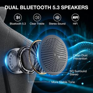 Échantillon gratuit <span class=keywords><strong>Chaise</strong></span> de jeu en tissu <span class=keywords><strong>bleu</strong></span> <span class=keywords><strong>ciel</strong></span> <span class=keywords><strong>Chaise</strong></span> de jeu de massage RVB avec lumières LED Sillas de massage Gamer avec haut-parleurs Bluetooth - Product Image 6