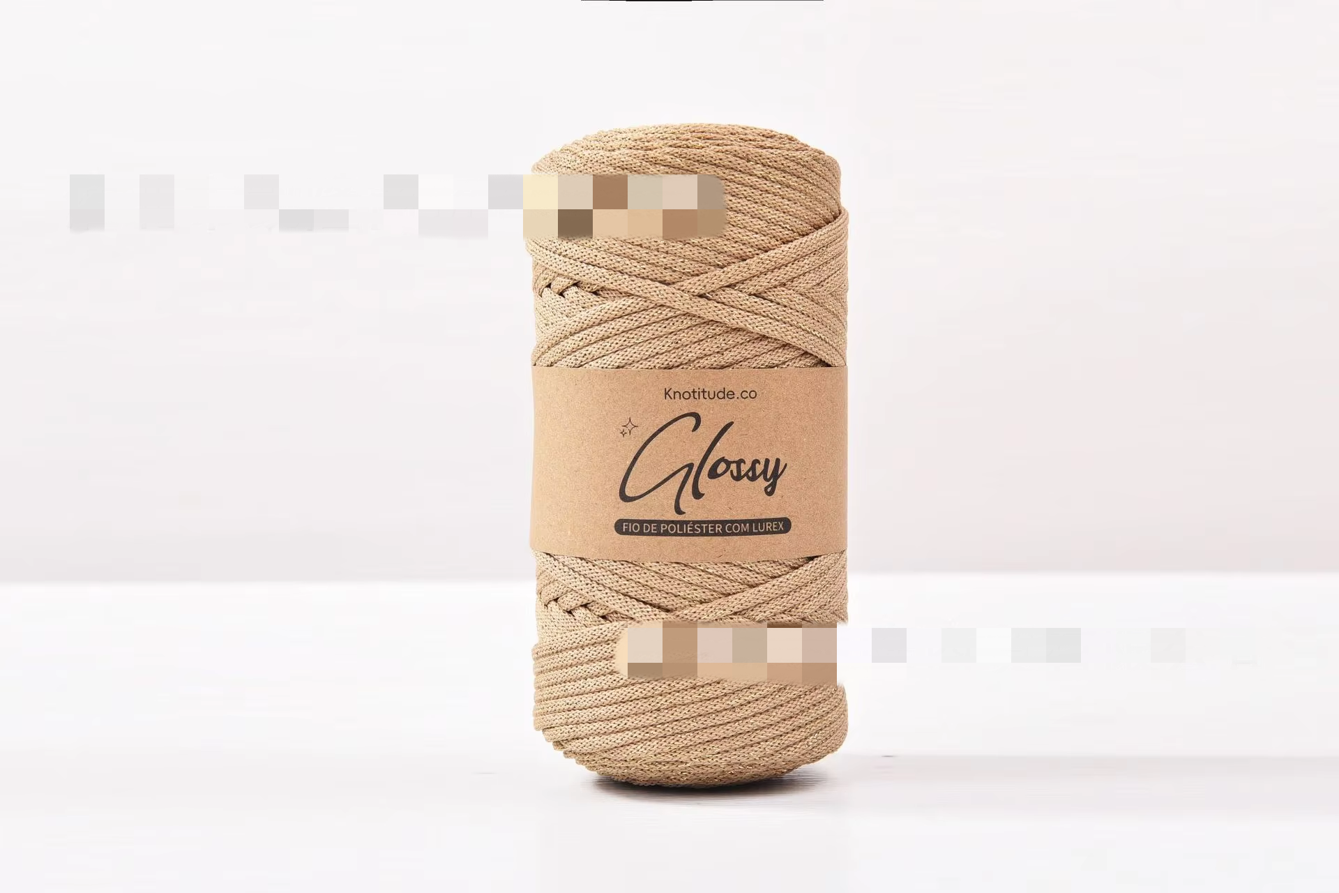 13. beige + gold thread - 3.0mm (100 yards)