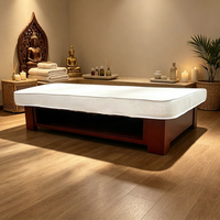 Table de massage traditionnelle durable pour spa, lit de massage thaïlandais personnalisé en bois massif, mobilier de salon SPA avec trou pour le visage, idéal pour les centres de spa