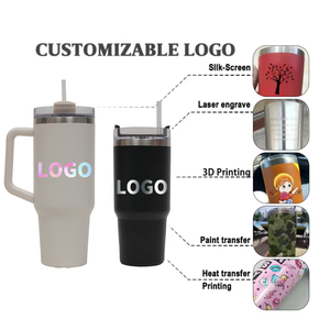 40oz chai với xử lý du lịch Mug Cup nhiệt bằng thép không gỉ Tumbler với rơm chân không Flask cách điện xách tay cup Đối với xe - Product Image 6