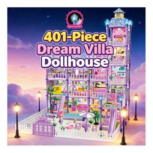 ชุดบ้านจิ๋ว DIY พลาสติก PVC แบบประกอบเอง พร้อมไฟและอุปกรณ์เสริม ของเล่นงานฝีมือสร้างสรรค์สำหรับเด็กหญิงและเด็กชาย - Product Image 3