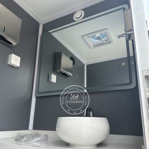 ZZKNOWN Cabine <span class=keywords><strong>de</strong></span> toilette portable avec douche Unité <span class=keywords><strong>de</strong></span> <span class=keywords><strong>salle</strong></span> <span class=keywords><strong>de</strong></span> bain mobile pour les mariages en plein air Festivals Campings et <span class=keywords><strong>location</strong></span> d'événements - Product Image 6