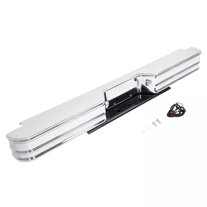 Paraurti Posteriore Universale in Acciaio Cromato con Gradino Diamantato per <span class=keywords><strong>Ford</strong></span> F-150 F-250 F-350 - Product Image 1