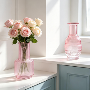 Vases Artistiques Modernes en Gros, Vases à Fleurs Décoratifs, Bouteilles en Verre Gaufré VISTA <span class=keywords><strong>Tv17</strong></span> - Product Image 5