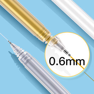 Stylos surligneurs artistiques |   3 couleurs (blanc/argent/or), pointe fine de 0,6 mm, forte couvrance pour papier noir, aquarelle et croquis - Product Image 2