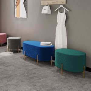 <span class=keywords><strong>Banc</strong></span> long sans dossier en tissu pour salon, magasin de vêtements, vestiaire et rangement de chaussures - Product Image 3