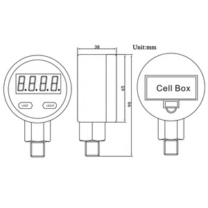 Manomètre numérique BENXU OEM -0,1 à 70 MPa avec écran LCD 4 pouces, boîtier métallique, alimenté par batterie, pour huile hydraulique, air et <span class=keywords><strong>eau</strong></span> - Product Image 4