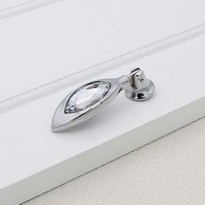 Modern Single-Hole Diamond Crystal Handle Zinc Alloy <b>Drawer</b> Pull Hardware for Bedroom Kitchen-Durable Easy Installation - Product Image 6