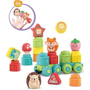 ชุดบล็อกยางนุ่ม EPT Baby 3 in 1 พร้อมหุ่นนิ้วสัตว์ ของเล่นเสริมพัฒนาการสำหรับเด็กเล็ก - Product Image 1