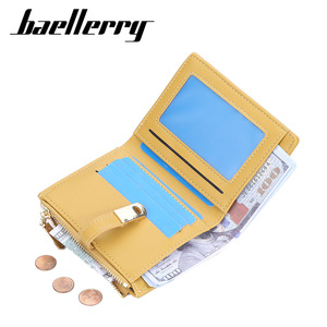 Baellerry Women's Short Wallet Pu Leather Checkered Zipper Coin <b>Purse</b> Multifunctional Everyday Use - Product Image 2