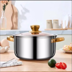 Stainless Steel Soup <b>Pot</b> 18Cm 20Cm With Lid <b>Induction</b> Compatible Food Grade Capacity 1.1L 2L Household Cooking <b>Pot</b> - Product Image 5