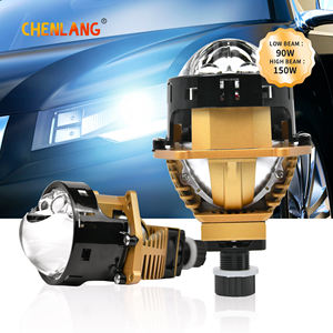 Chenlang - Faro Delantero LED de 3 Pulgadas, Súper Brillante, Haz Alto/Bajo, 150 W/90 W, Volante a la Derecha/Izquierda, Plano, 6000 K+4000 K, con Lente de Proyector Bi-LED de Doble Láser - Product Image 1