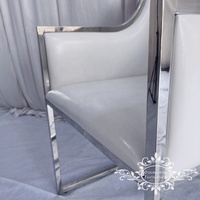 Fauteuils de mariage modernes en cuir argenté à siège unique pour hôtels, événements, salons et mobilier de salle à manger domestique