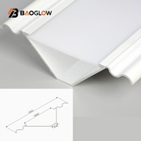 Vente Flash Personnalisée 45 °   Profilé LED en aluminium pour coin de plafond ou de mur, type V, avec faisceau oblique et angle de 90 degrés