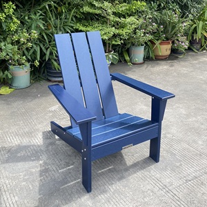 Chaise Adirondack HDPE bleue pour chauffage de patio - Product Image 4