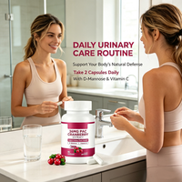90 capsules de canneberge, capsules de D-mannose 36 mg, extrait de canneberge PAC avec vitamine C, soutien à la santé urinaire des femmes
