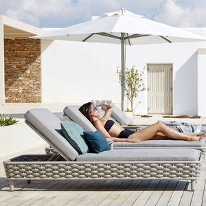 Custom Nordic Modern Rope Weaving Sun Lounger Nordic Patio <strong>Canopy</strong> <strong>Daybed</strong> Commercial <strong>Outdoor</strong> Lounge <strong>Daybed</strong> - Product Image 1