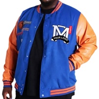 Vente en gros de veste VARSITY BOMBER de marque de mode personnalisée lâche de créateur pour extérieur veste Letterman de baseball universitaire grande taille pour hommes