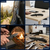 Couteau pliant 3Cr13 gris avec revêtement en titane, outil de camping en plein air EDC