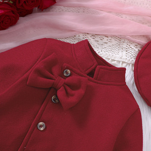 Pakaian Natal Musim Dingin Rok Pendek Wol Berpita Dengan Topi 3Pcs Pakaian Anak Perempuan 4-7T Pakaian untuk Anak Perempuan Pakaian Anak-anak - Product Image 6