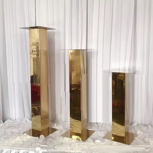 Gold Silver Metal Table Centerpiece <strong>Flower</strong> Stand Wedding Decoration Table Centerpieces Tall Metal <strong>Flower</strong> Stand <strong>Vase</strong> - Product Image 2