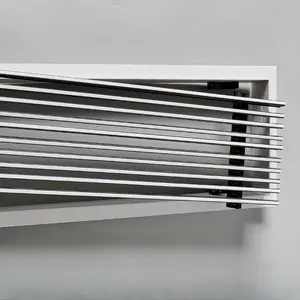 Rejilla de aire de retorno ajustable de plástico HVAC, barra lineal, rejilla de aire para ventilación de aire acondicionado
