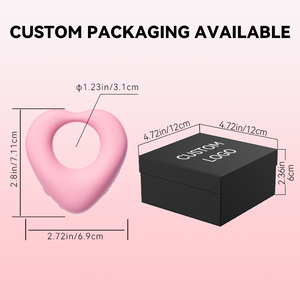 Anello Vibrante a Forma di <span class=keywords><strong>Cuore</strong></span> con 5 Velocità per Migliorare l'Erezione <span class=keywords><strong>e</strong></span> il Piacere di Coppia, Ricaricabile USB - Product Image 4