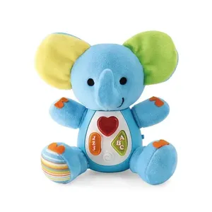 Peluches Al Por Anime Musical Stuffed Baby Soft Toy Peluche Proyector Musical De Elefante Para Bebe With Sound And Light
