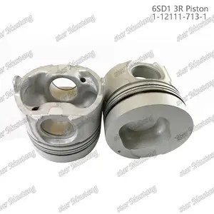 Piston 6SD1T 12111 713 pour des pièces de réparation de moteur d'Isuzu