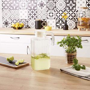 <span class=keywords><strong>Pichet</strong></span> à eau en verre, pour boire de l'eau, avec couvercle en <span class=keywords><strong>plastique</strong></span>, 1100 litres, (57 37.2-once), <span class=keywords><strong>1</strong></span>.7 ml, <span class=keywords><strong>1</strong></span>/4 oz, ustensiles domestiques - Product Image 5