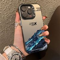 Coques de téléphone antichoc pour iPhone 17 Air 16 15 Plus Pro Max 14 13 12 11, protection arrière anti-chute, motifs avion et montagne