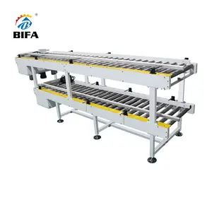 Motorized Industrial Steel Pallets Double Roller Bed Table Conveyor For Carton Packages