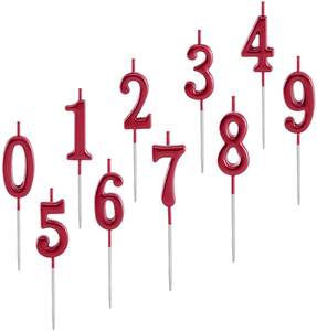 เทียนตัวเลขอาหรับทำมือแบบกำหนดเอง 0-9 สีแดง/เหลือง/เขียว/ชมพู/ม่วง/ส้ม สำหรับตกแต่งบ้านใน<span class=keywords><strong>วัน</strong></span>ฮาโลวีนและปีใหม่-<span class=keywords><strong>สั่ง</strong></span>ซื้อจำนวนมาก - Product Image 2