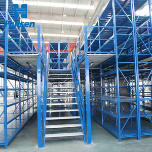 Estantería de suelo de entresuelo personalizada, estantes de almacenamiento de almacén de alta resistencia, unidades de estantería, plataforma de acero compatible, estante de ático - Product Image 2