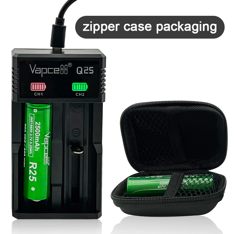 High Performance Green Vapcell 18650 R25 2500mah Battery