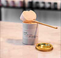 Impression personnalisée, matériau d'isolation thermique cylindrique, emballage écologique pour gelato et yaourt, boîtes en papier kraft, pot à crème glacée avec couvercle