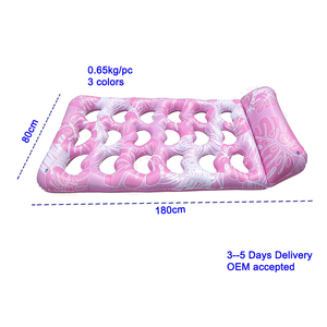 Aangepaste Waterpark Blad Ligstoel Drijvend Platform Eiland Dock Opblaasbare Bank Water Hangmat Zwembuis Gaten Zwembad Float - Product Image 2