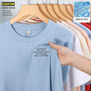 Factory Wholesale Low Price Men's Oversize T-shirts Short Sleeve Quick Dry Men Custom Sublimation Print Running Sports T-Shirt - Product Image 4