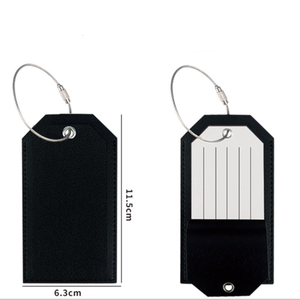 Étiquettes et sangles d'identification de bagages personnalisées en gros d'usine, en cuir PU écologique et imperméable, 6,3x11,5 cm, pour les voyages et les affaires - Product Image 5