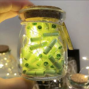 Bocaux décoratifs Bouteille en verre mignonne de lettre de modèle de pilule de <span class=keywords><strong>message</strong></span> de capsule de couleur mélangée pour le cadeau d'anniversaire d'ami de la Saint-Valentin - Product Image 5