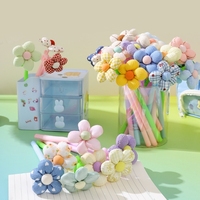Nouveau stylo créatif en tissu à fleurs neutres - Petites fleurs colorées mignonnes - Stylo musical à hochet - Stylo signature