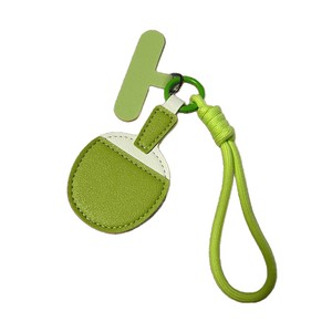 Llavero de Raqueta de Ping Pong de PU Mengda, Adorno Colgante para Mochila, Regalo Simple y Lindo, Estilo Ins. - Product Image 1