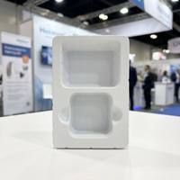 Plateau plastique antistatique de forme personnalisée, procédé de thermoformage, blanc, recyclable, emballage plastique pour appareil auditif