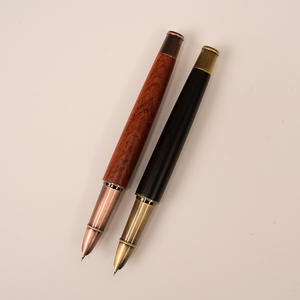 Bolígrafo Clásico de Madera y Latón con Tinta Negra de 0.5mm, Cuerpo Metálico Creativo - Product Image 4