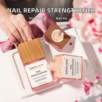 SAGALAGA – Soin Réparateur et Durcisseur d'Ongles Écologique, Formule Séchage à l'Air 10ML, Rose Nude Doux, Logo Personnalisé pour Ongles Cassants